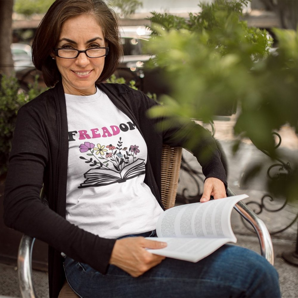 Freadom Literary Book Lovers Shirt - Picture 2 of 5